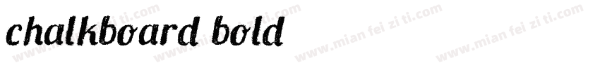 chalkboard bold字体转换